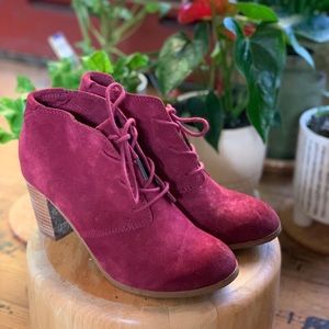 Toms Suede Heeled Booties